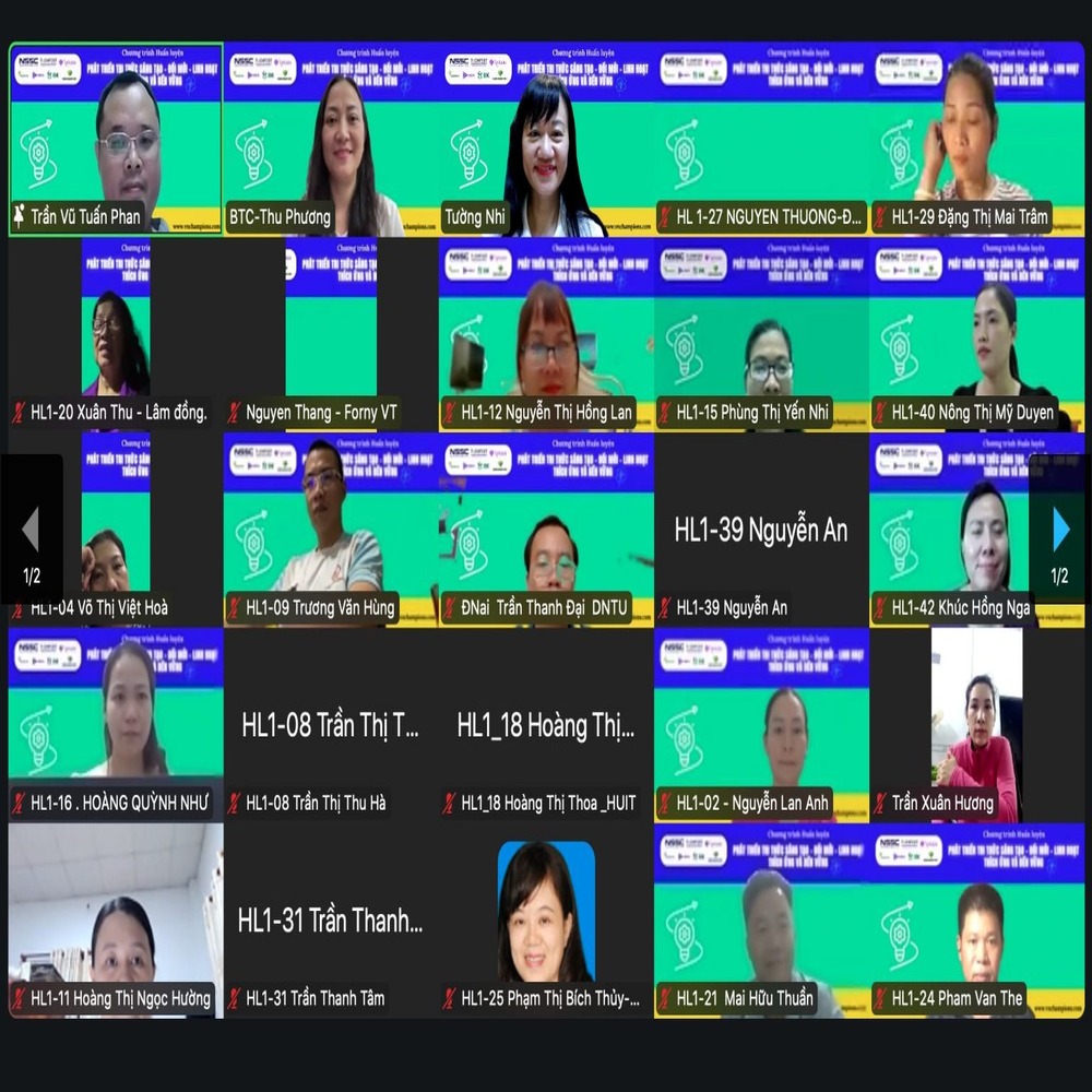 Huấn Luyện 01 – Chương Trình Huấn Luyện “Phát Triển Tri Thức Sáng Tạo, Đổi Mới, Linh Hoạt, Thích Ứng Và Bền Vững”